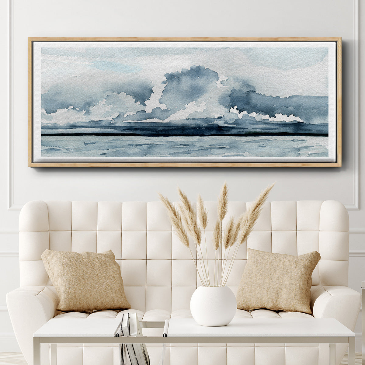 Passing Rain Storm II - Floater Framed Canvas Print