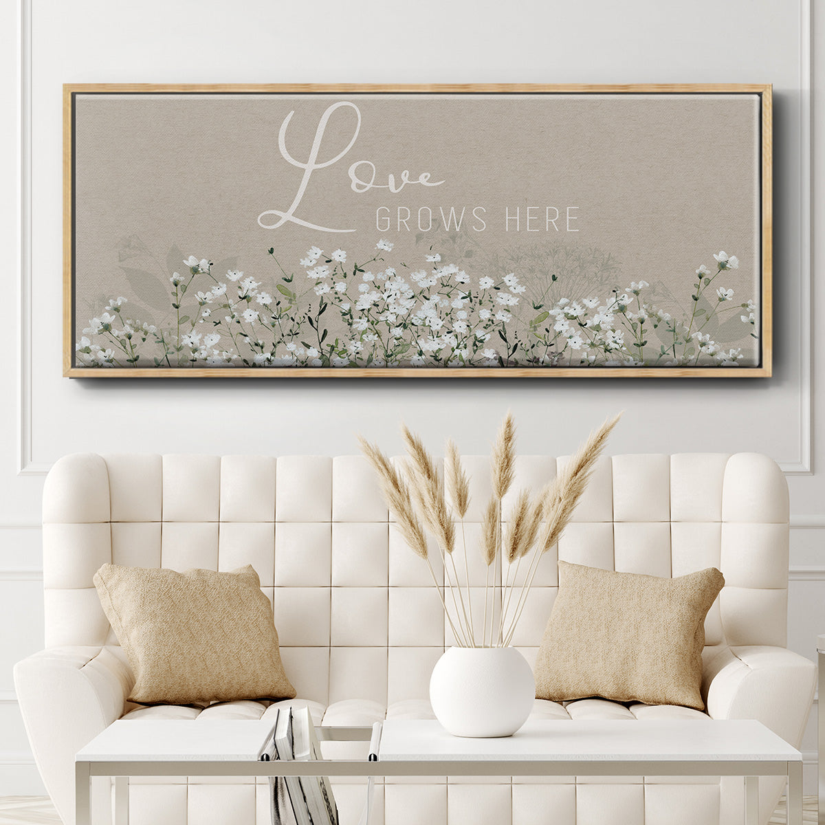 Bouquet of Love - Floater Framed Canvas Print