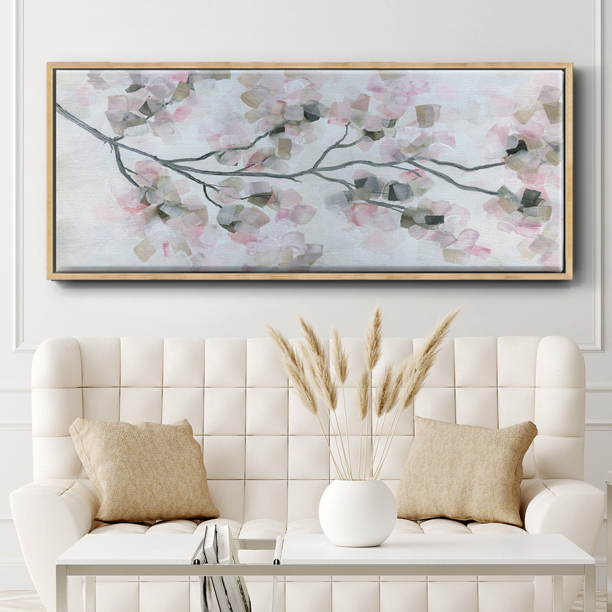 Cherry Blossoms - Floater Framed Canvas Print