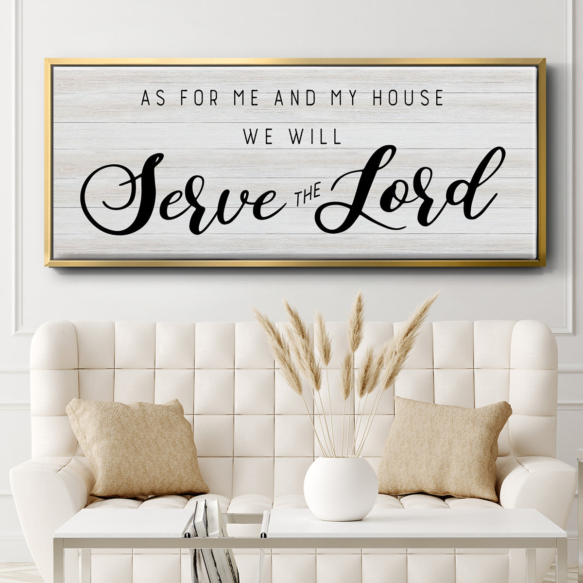 Serve the Lord - Floater Framed Canvas Print