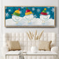 Merry Snowmen - Floater Framed Canvas Print