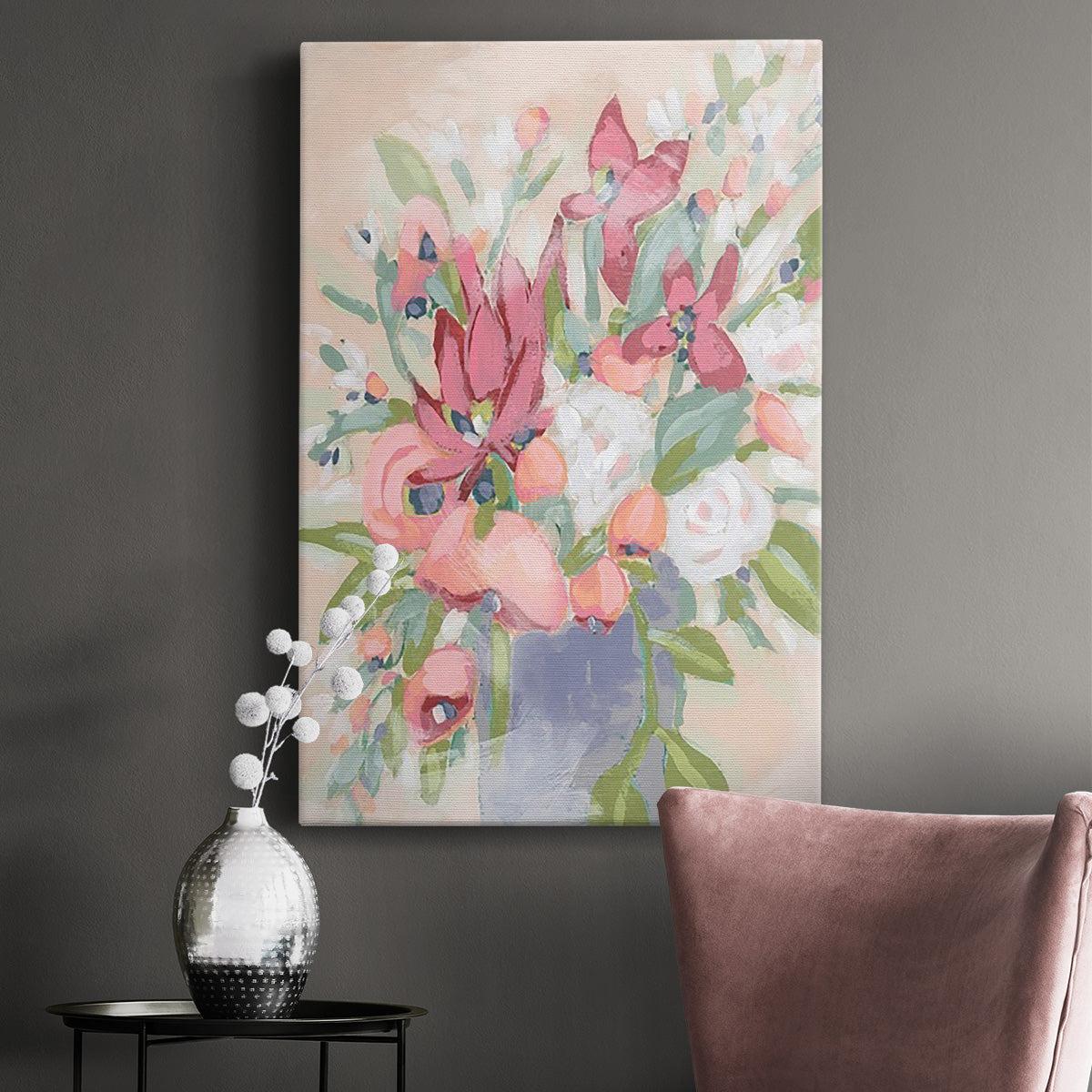 Blush Array I Premium Gallery Wrapped Canvas - Ready to Hang