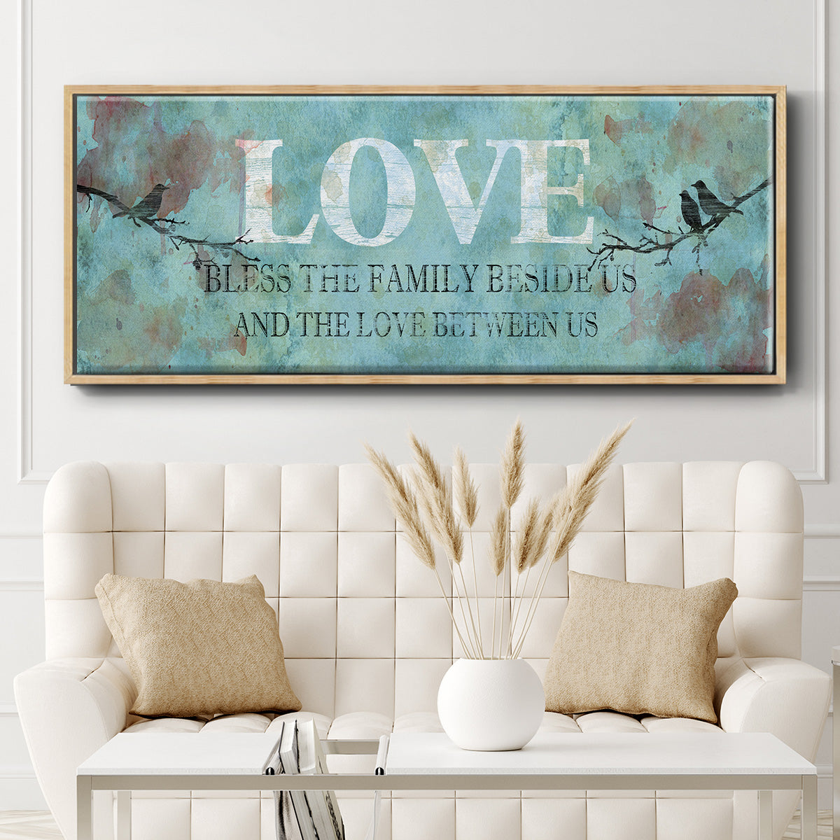 Love Between Us - Floater Framed Canvas Print