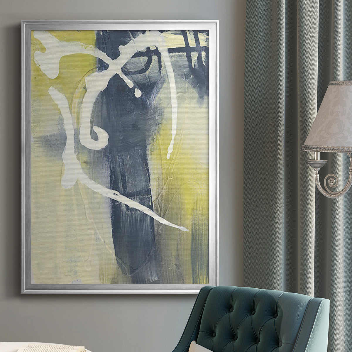 Delightful II - Modern Framed Canvas Print