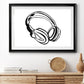 Headphones Sketch Premium Framed Print - Ready to Hang