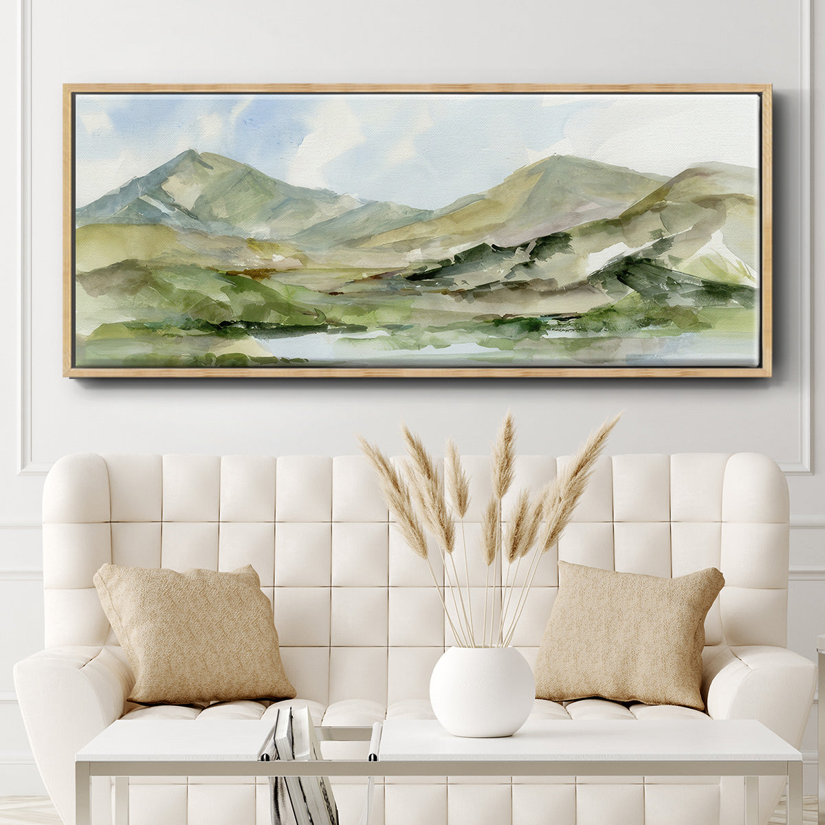 Serene Mountains II - Floater Framed Canvas Print