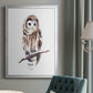 Barred Owl Impressions I - Modern Framed Canvas Print