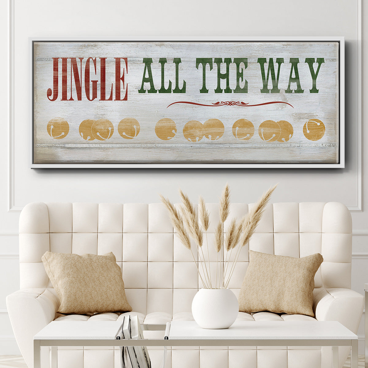 Jingle All the Way - Floater Framed Canvas Print