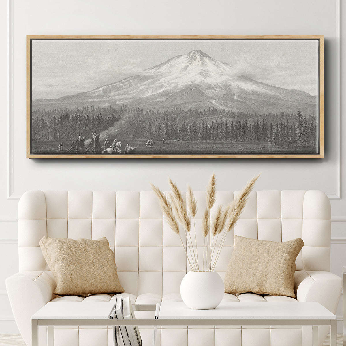 Mount Shasta - Floater Framed Canvas Print