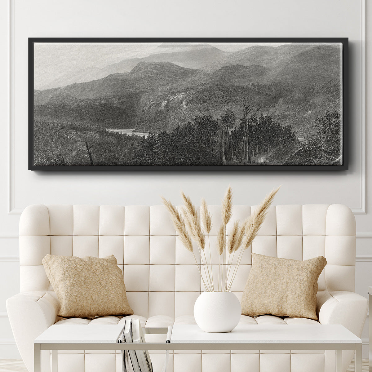 The Smoky Mountains - Floater Framed Canvas Print