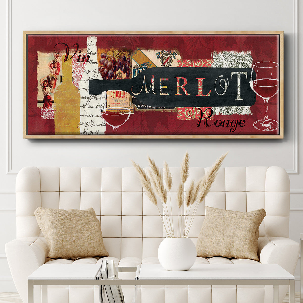 Merlot - Floater Framed Canvas Print