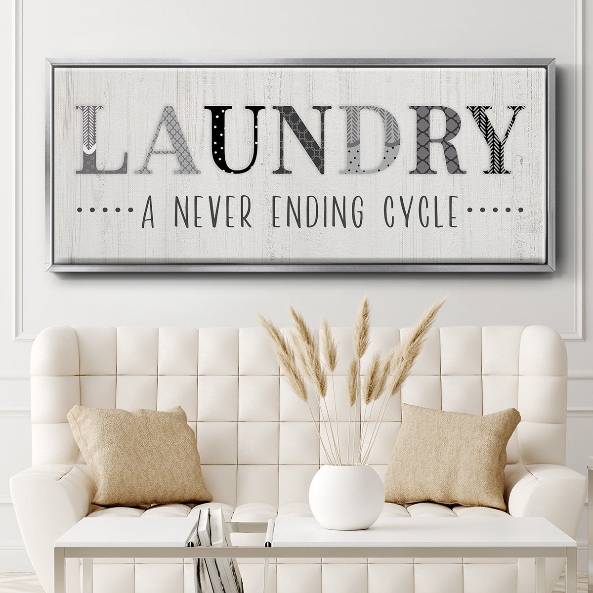 Never Ending - Floater Framed Canvas Print