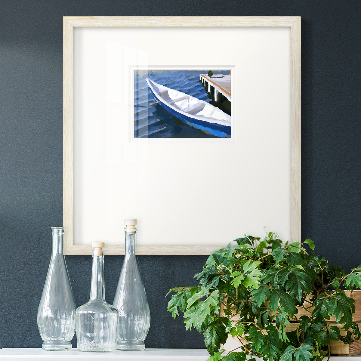 Colorful Rowboat IV Premium Framed Print Double Matboard