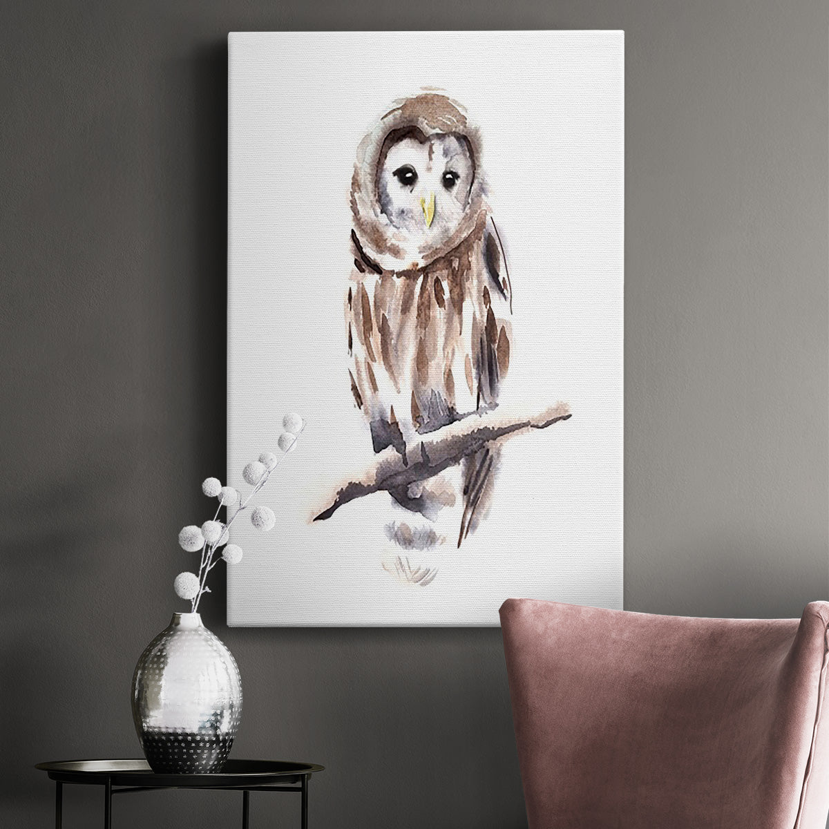 Barred Owl Impressions I Premium Gallery Wrapped Canvas - Ready to Hang