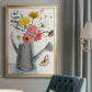 Watering Can Bouquet II - Modern Framed Canvas Print