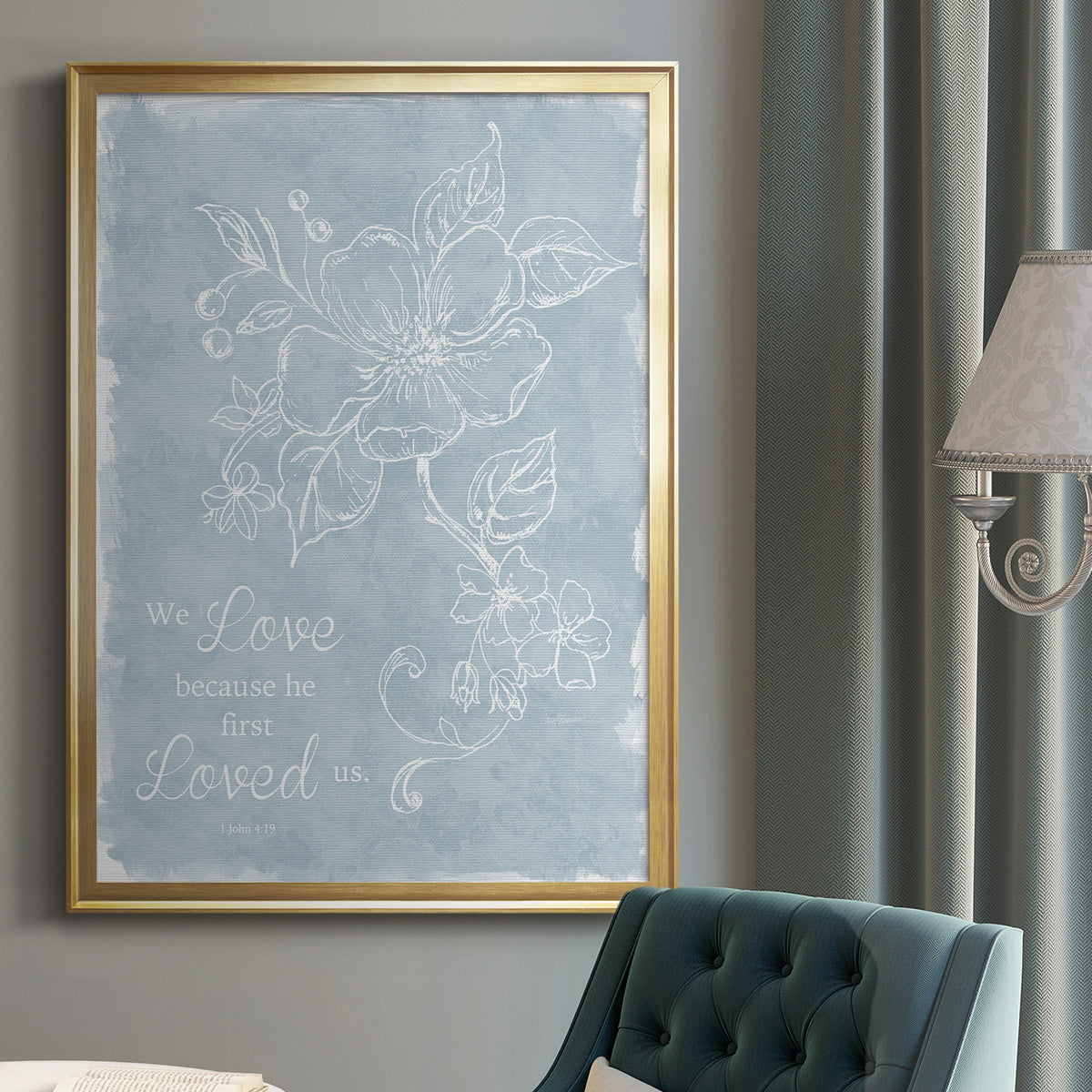Loved Us First - Modern Framed Canvas Print