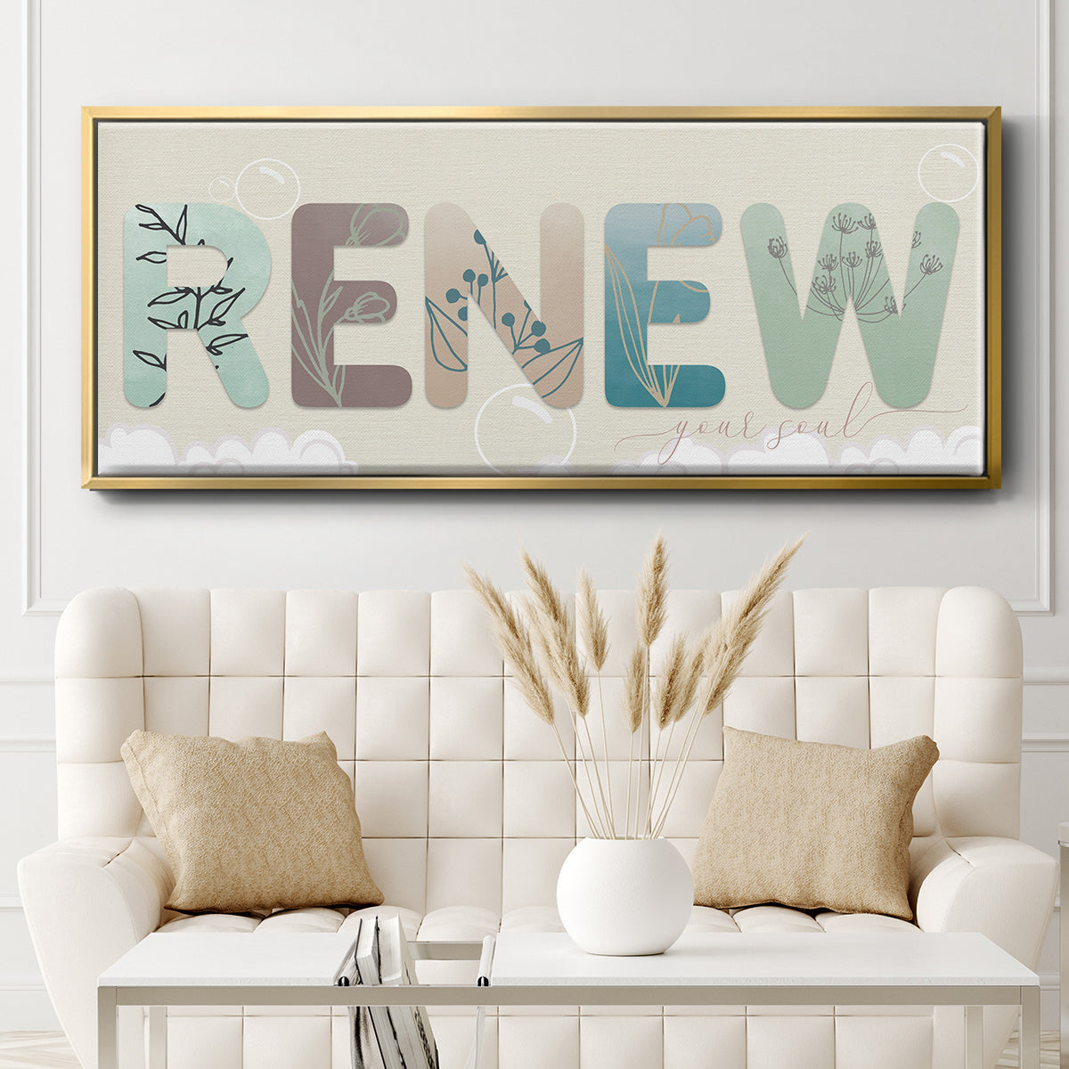 Renew Your Soul - Floater Framed Canvas Print