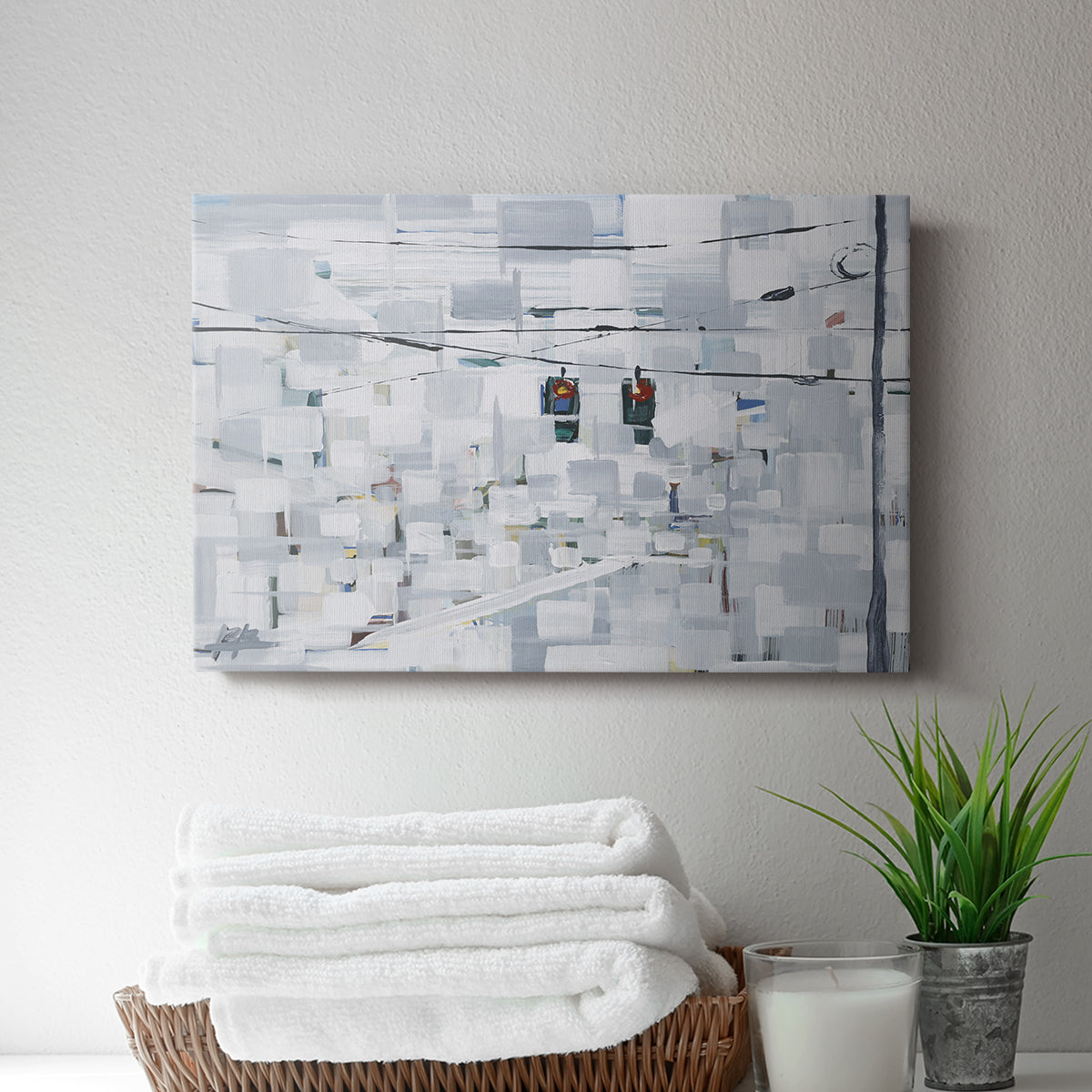 Stop on White - Canvas Art Print