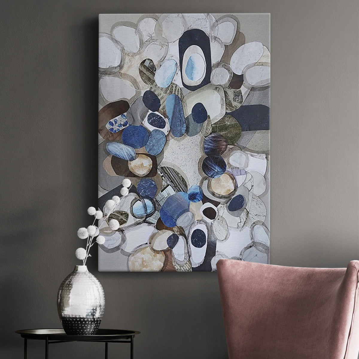 Santa Cruz Beach Stones Premium Gallery Wrapped Canvas - Ready to Hang