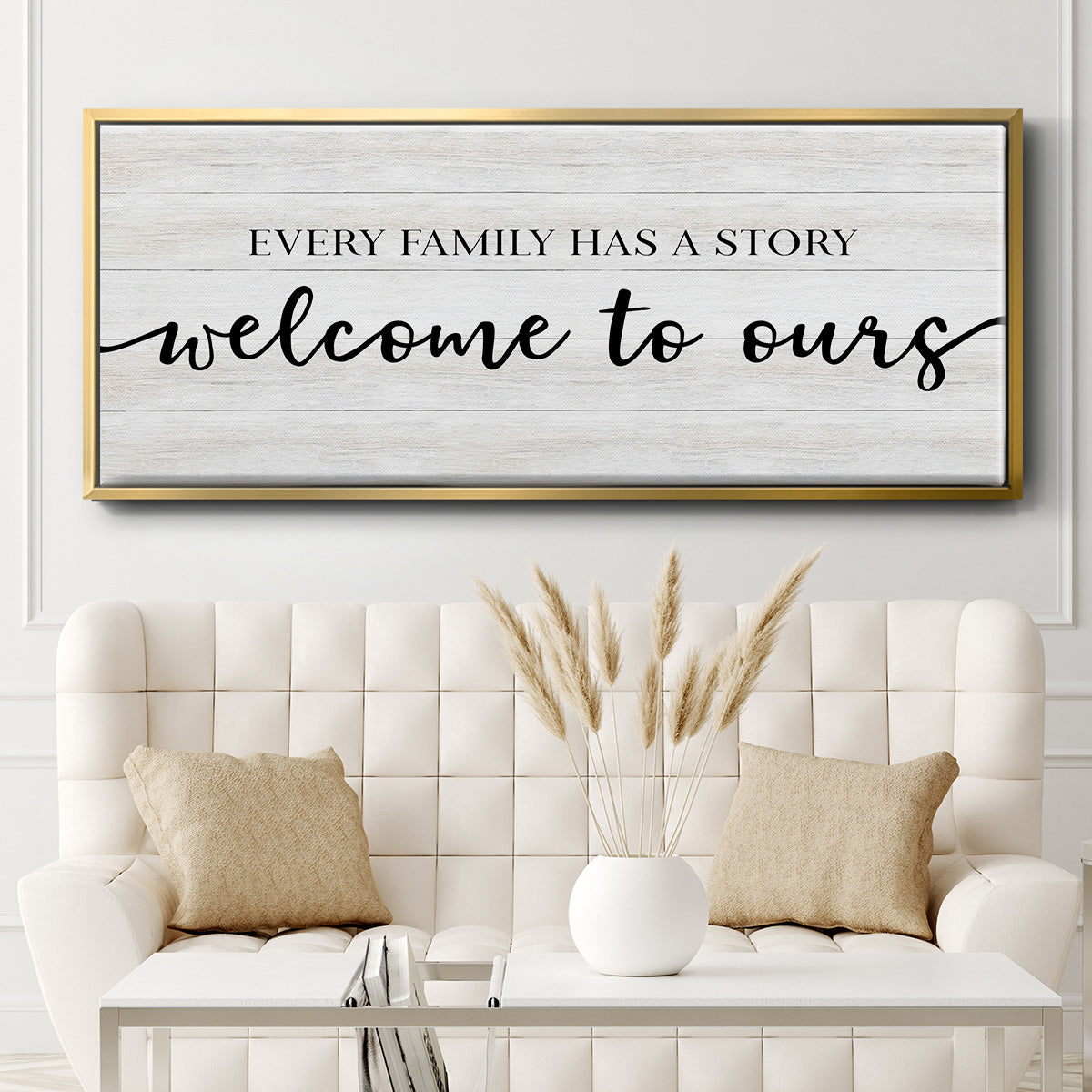 Family Story - Floater Framed Canvas Print
