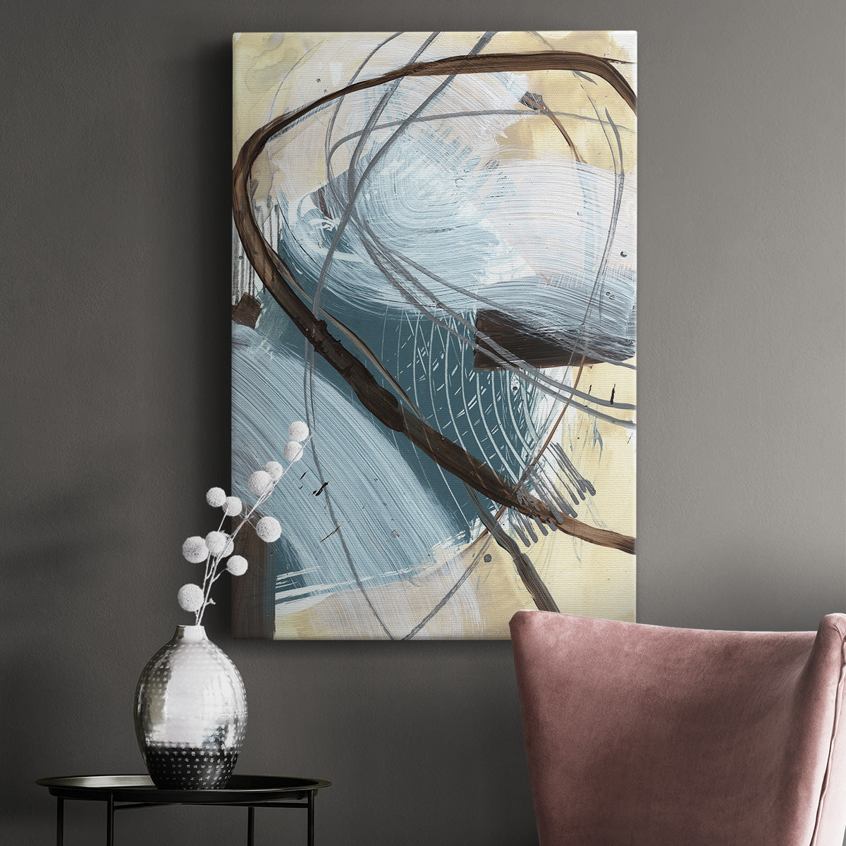 Winding Around II Premium Gallery Wrapped Canvas - Ready to Hang