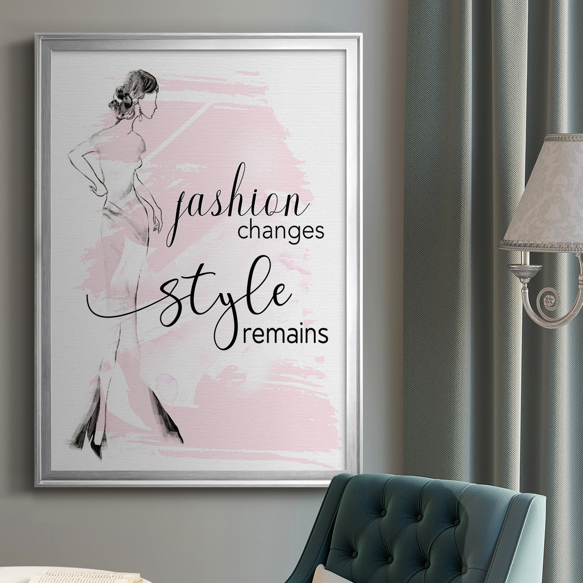 Fashion Changes Style Remains - Modern Framed Canvas Print