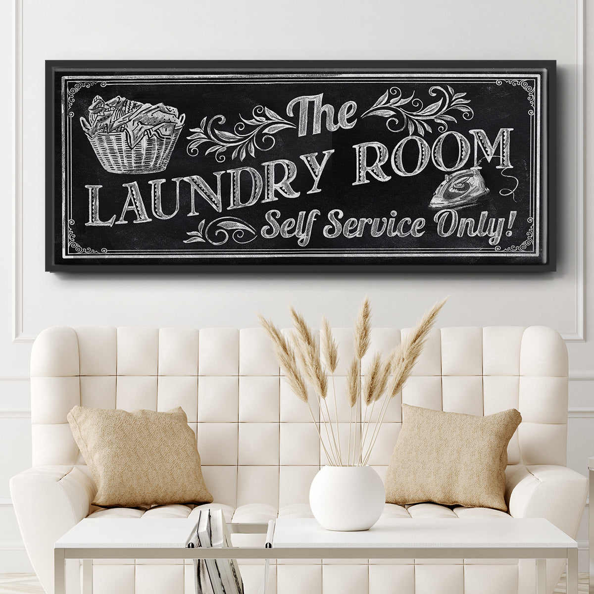 Self Service - Floater Framed Canvas Print