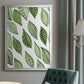 Patterned Leaf Shapes IV - Modern Framed Canvas Print