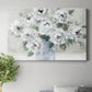 Tender White Roses Premium Gallery Wrapped Canvas - Ready to Hang