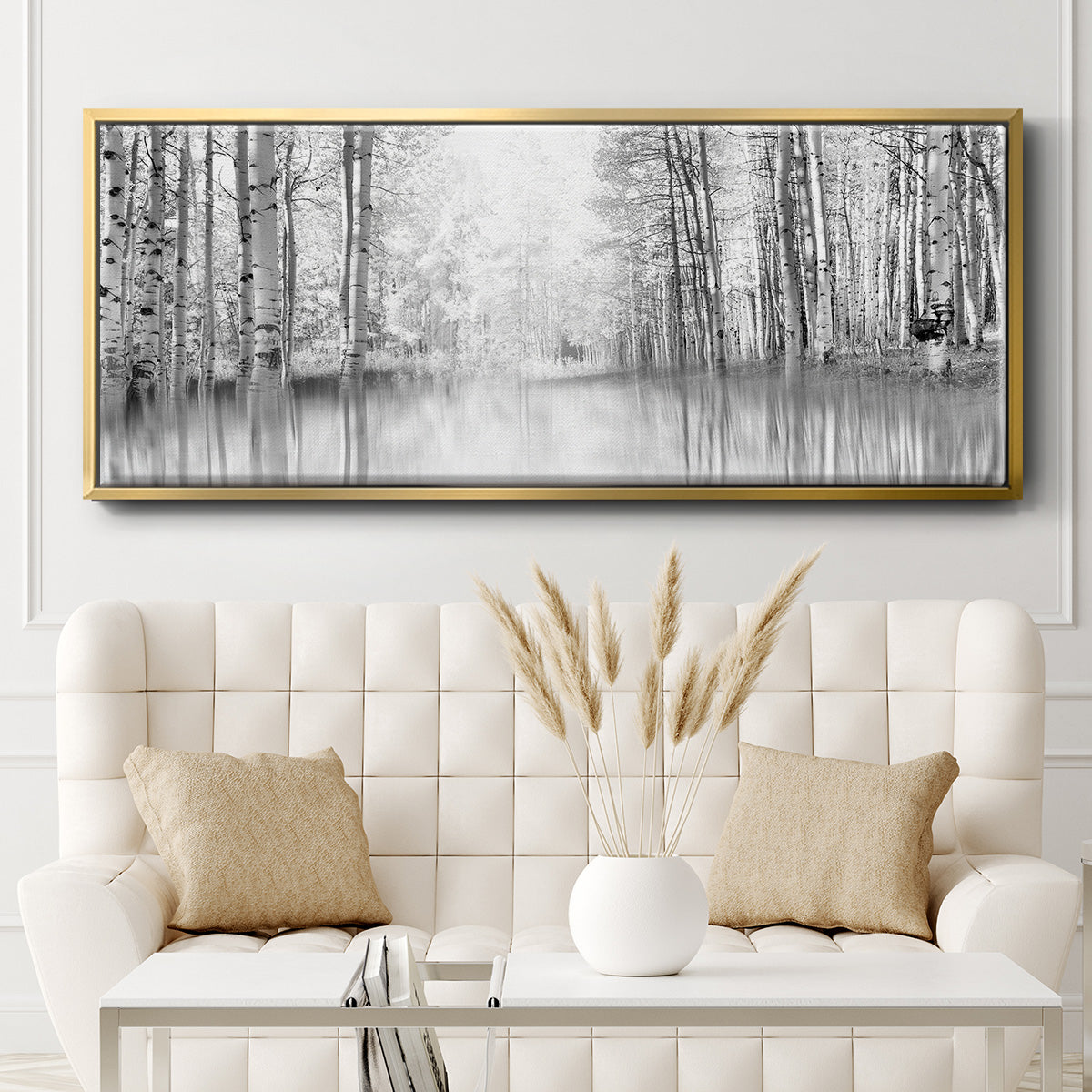 Aspen Reflection - Floater Framed Canvas Print