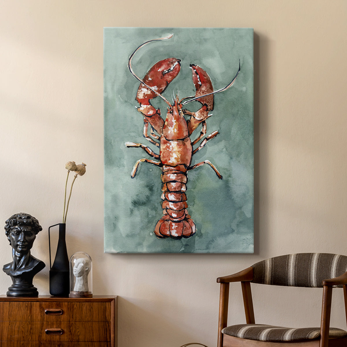 Aquatic Lobster II - Canvas Art Print