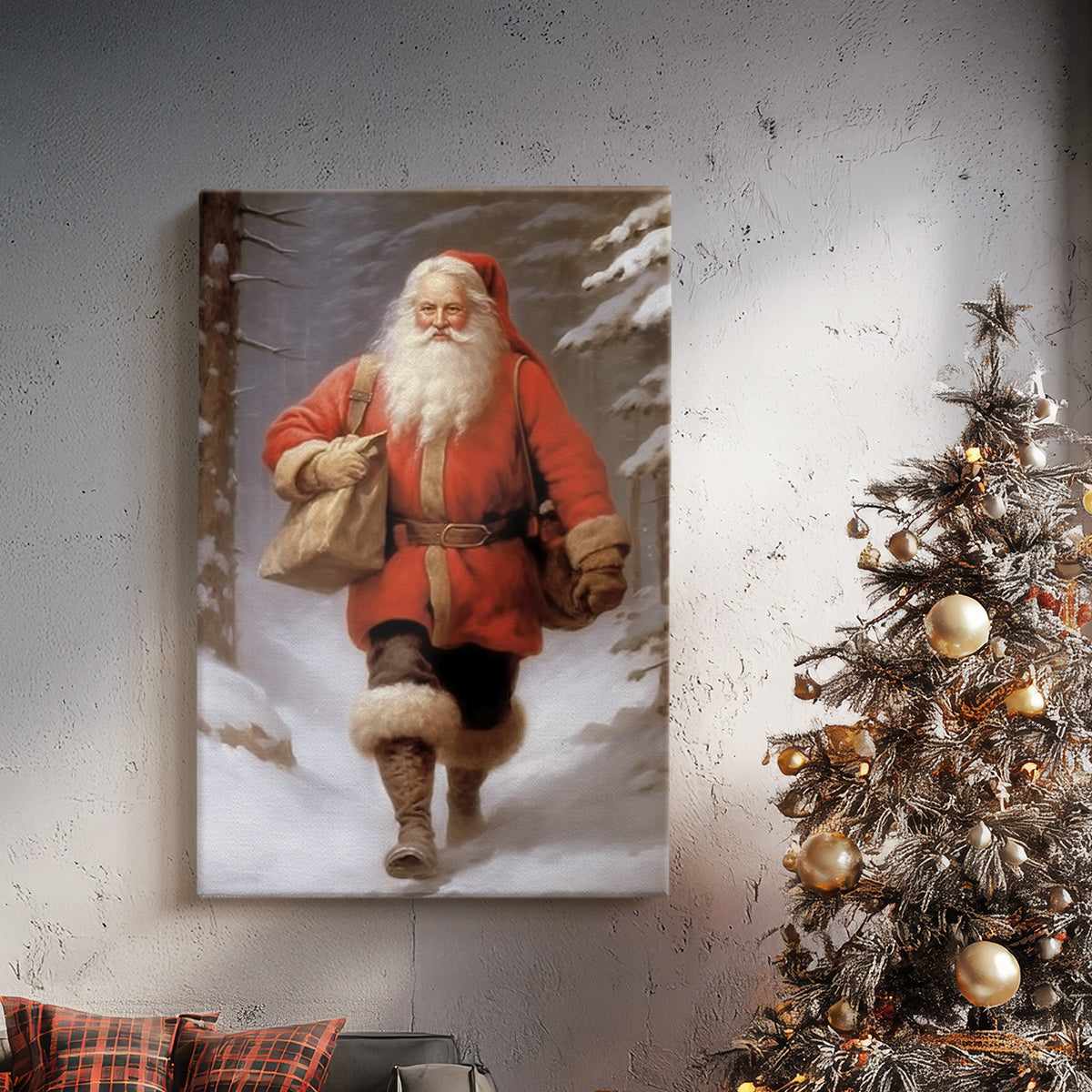 Dawn of Fireside Midwinter - Canvas Art Print