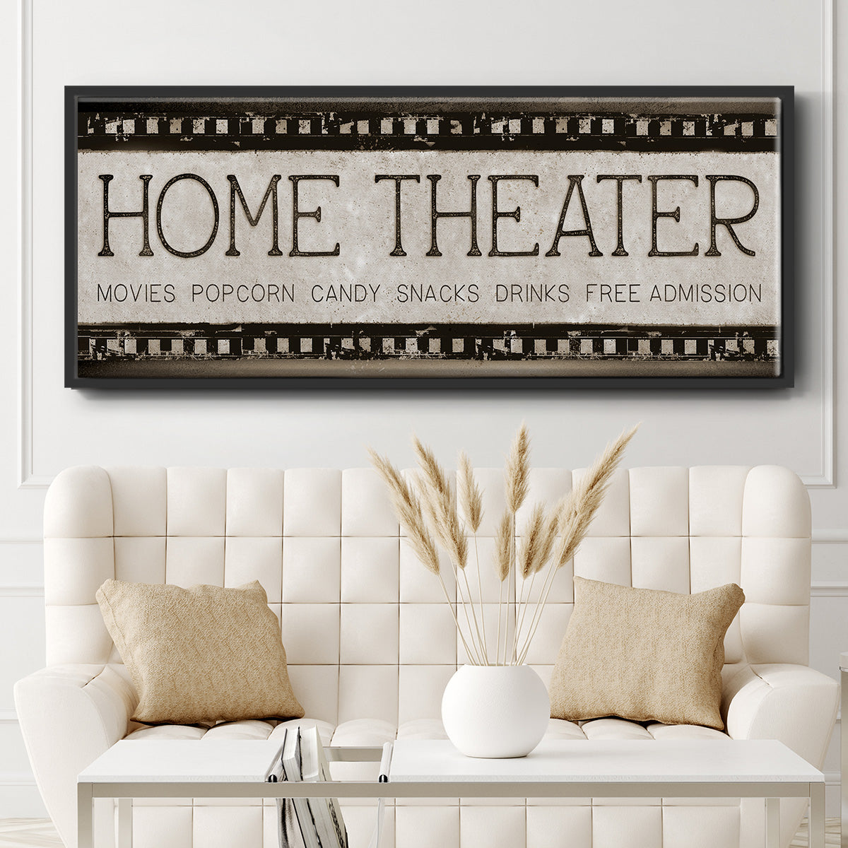 Home Theater - Floater Framed Canvas Print