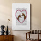 Foxes in Pink Heart - Canvas Art Print