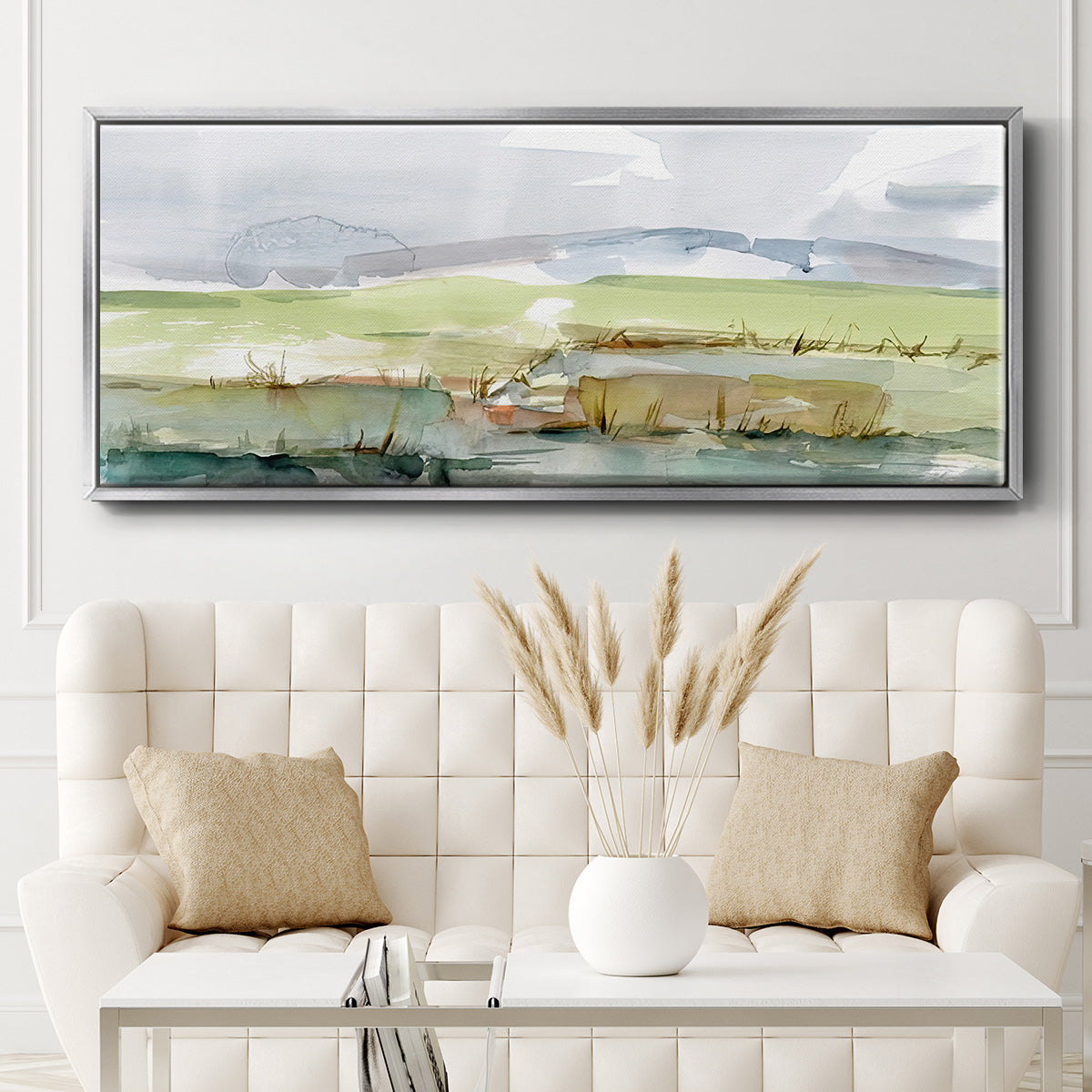 Pastel Inlet I - Floater Framed Canvas Print