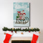 Christmas Christmas Owl Sled - Gallery Wrapped Canvas