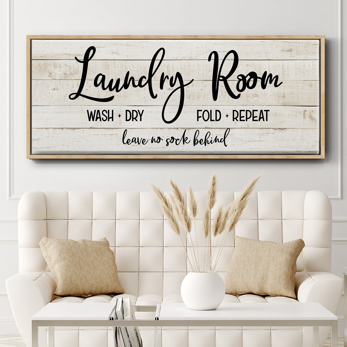 Leave No Sock Behind - Floater Framed Canvas Print