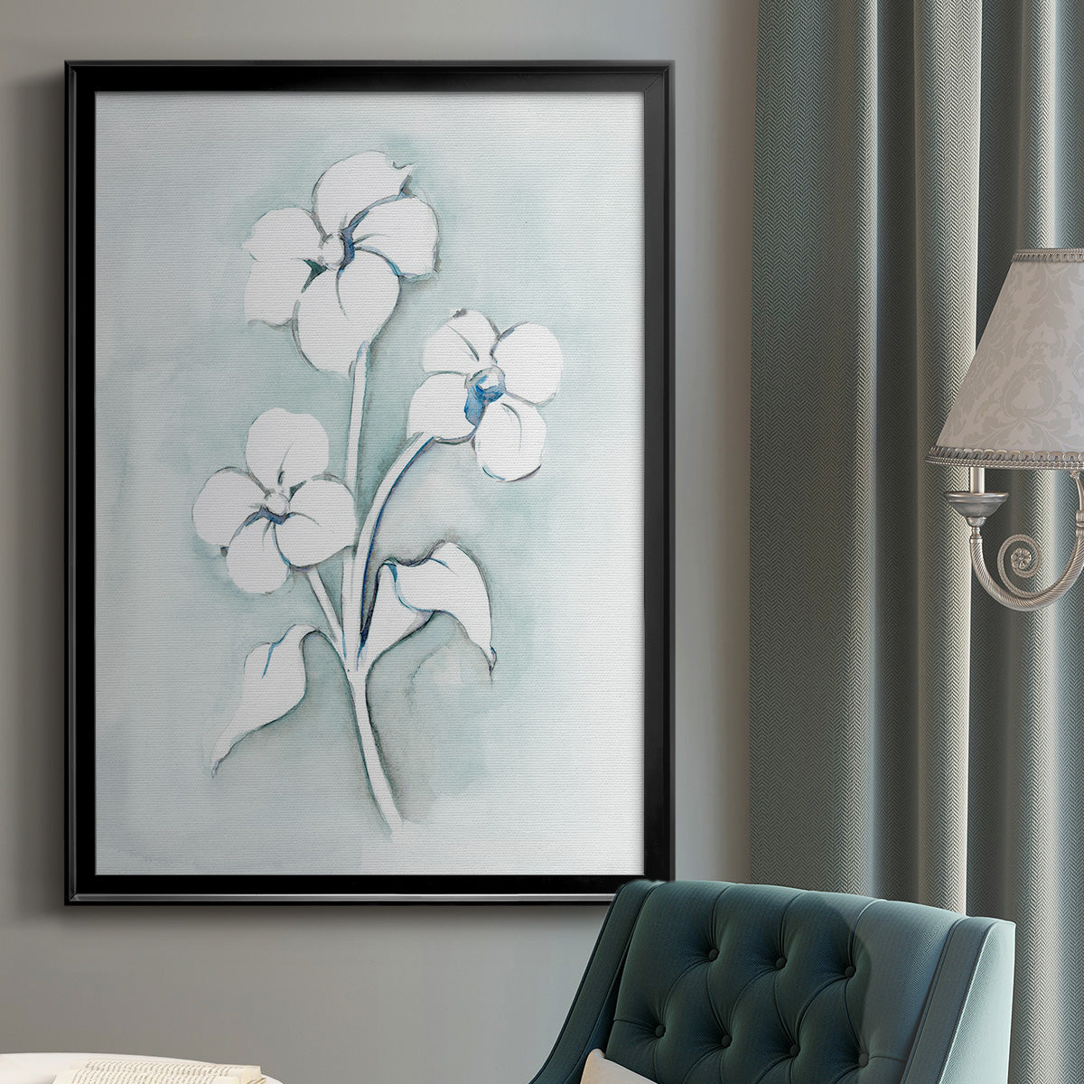 Bohemian Blue I - Modern Framed Canvas Print