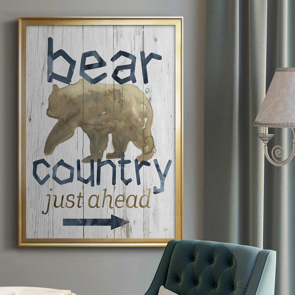 Bear Country - Modern Framed Canvas Print