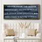 Navy Ocean - Floater Framed Canvas Print