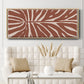 Terra Cotta Block Palms III - Floater Framed Canvas Print