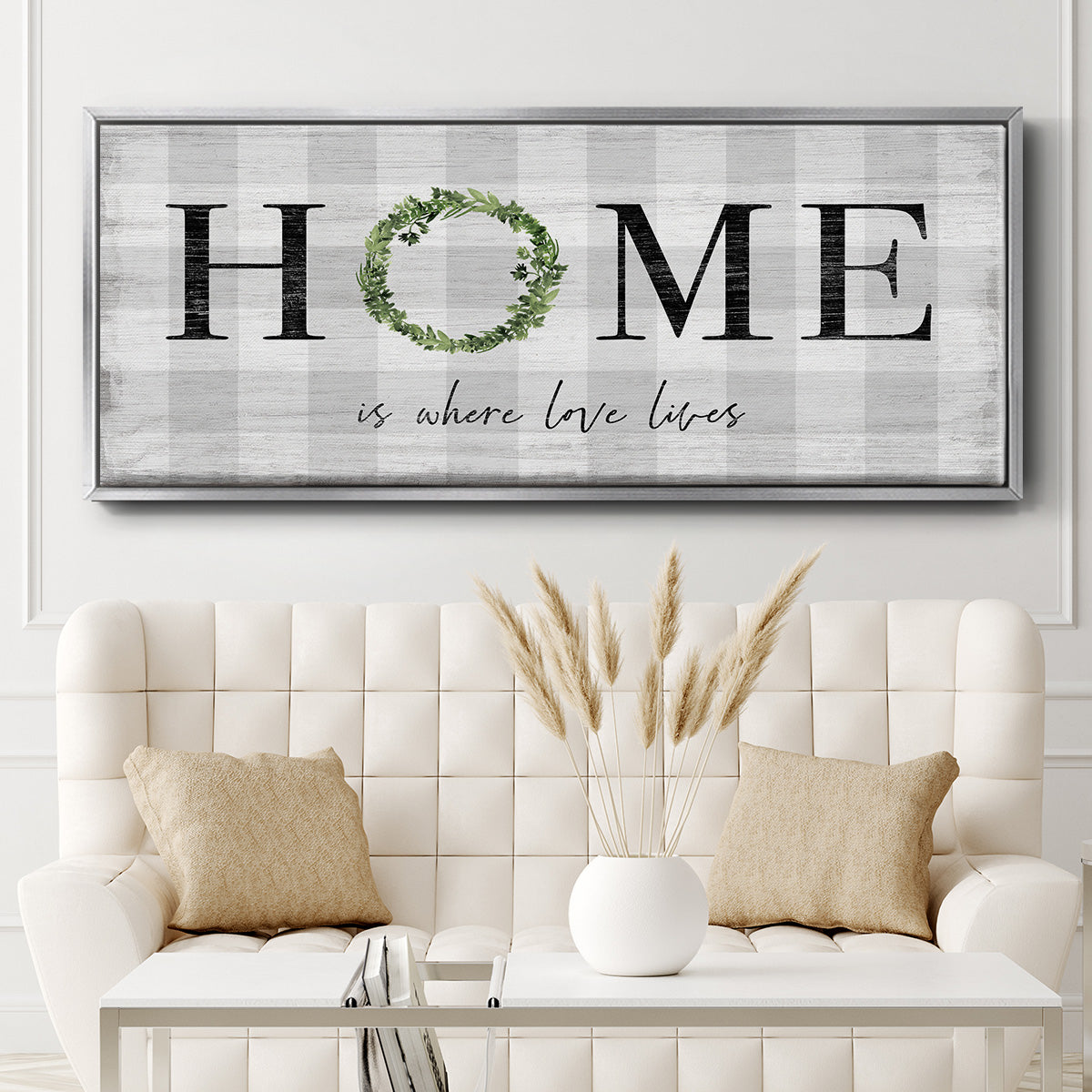 Where Love Lives - Floater Framed Canvas Print