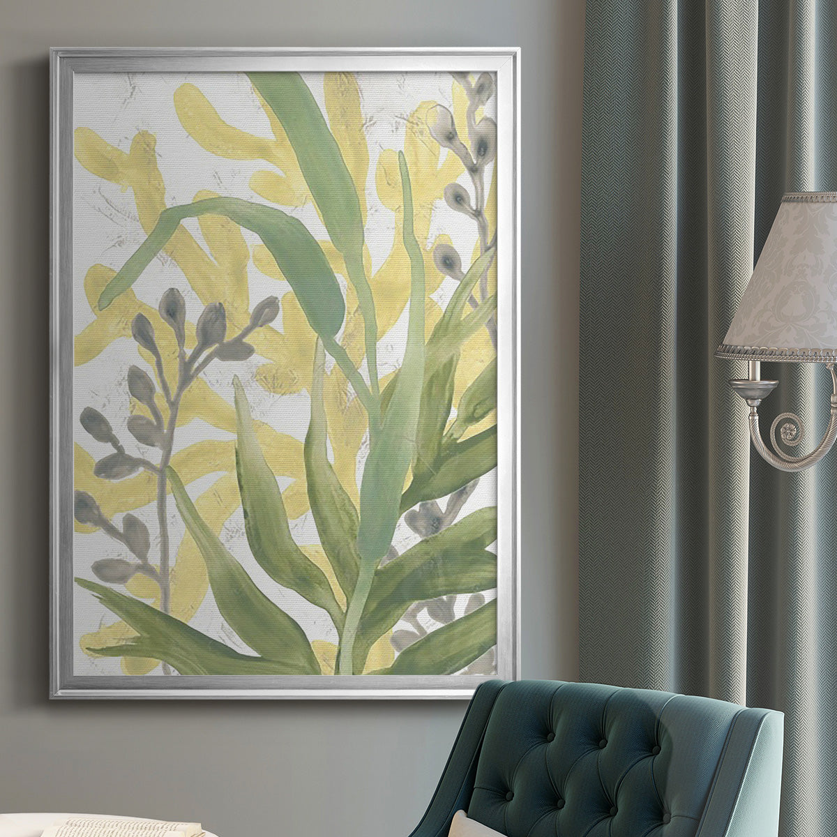 Sea Grass Fresco I - Modern Framed Canvas Print