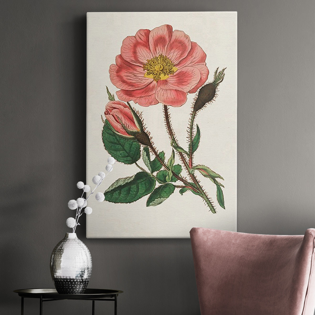 Pink Floral Mix IX - Canvas Art Print