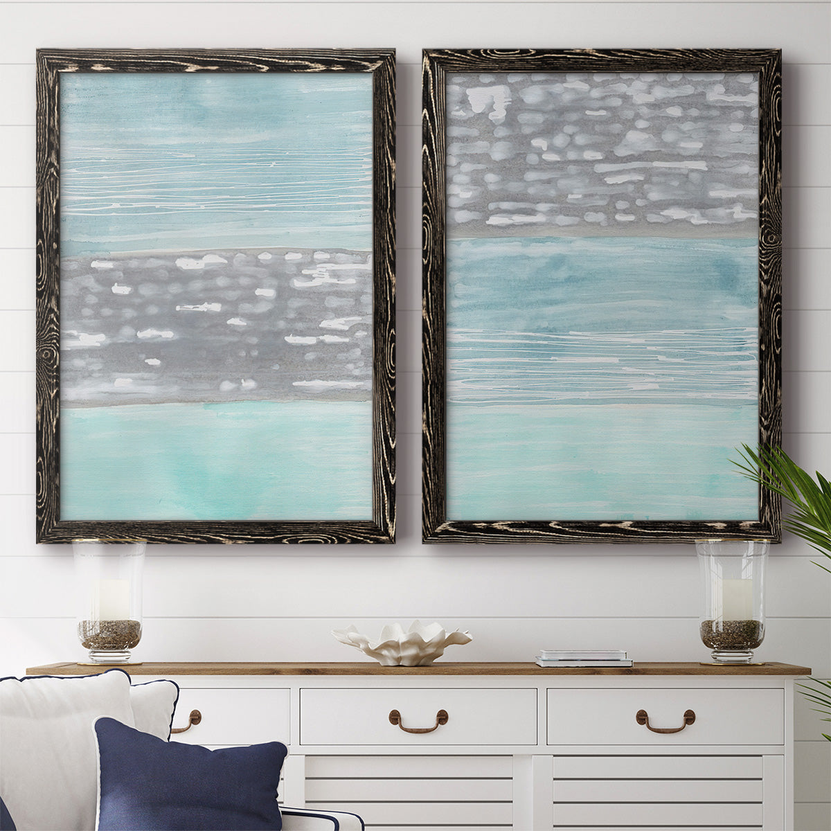 Hydrusphere I - Premium Framed Canvas 2 Piece Set - Ready to Hang