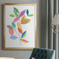 Color Pop Leaves II - Modern Framed Canvas Print