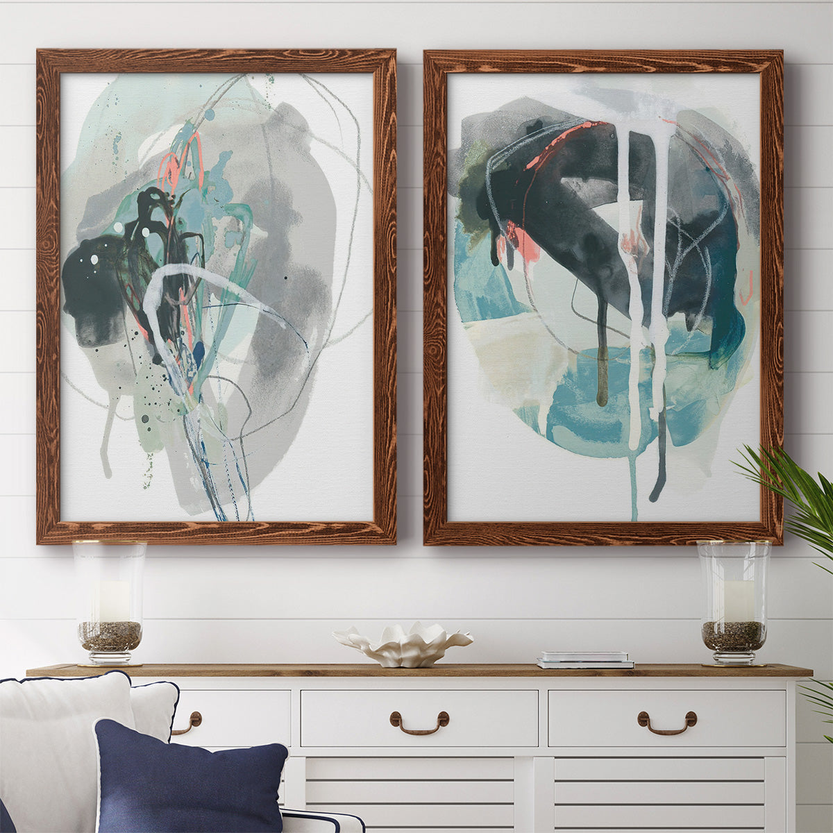 Stone Aperture I - Premium Framed Canvas 2 Piece Set - Ready to Hang