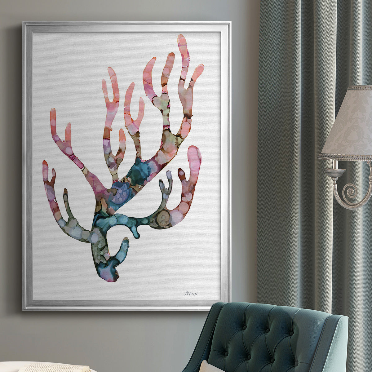 Sea Coral II - Modern Framed Canvas Print