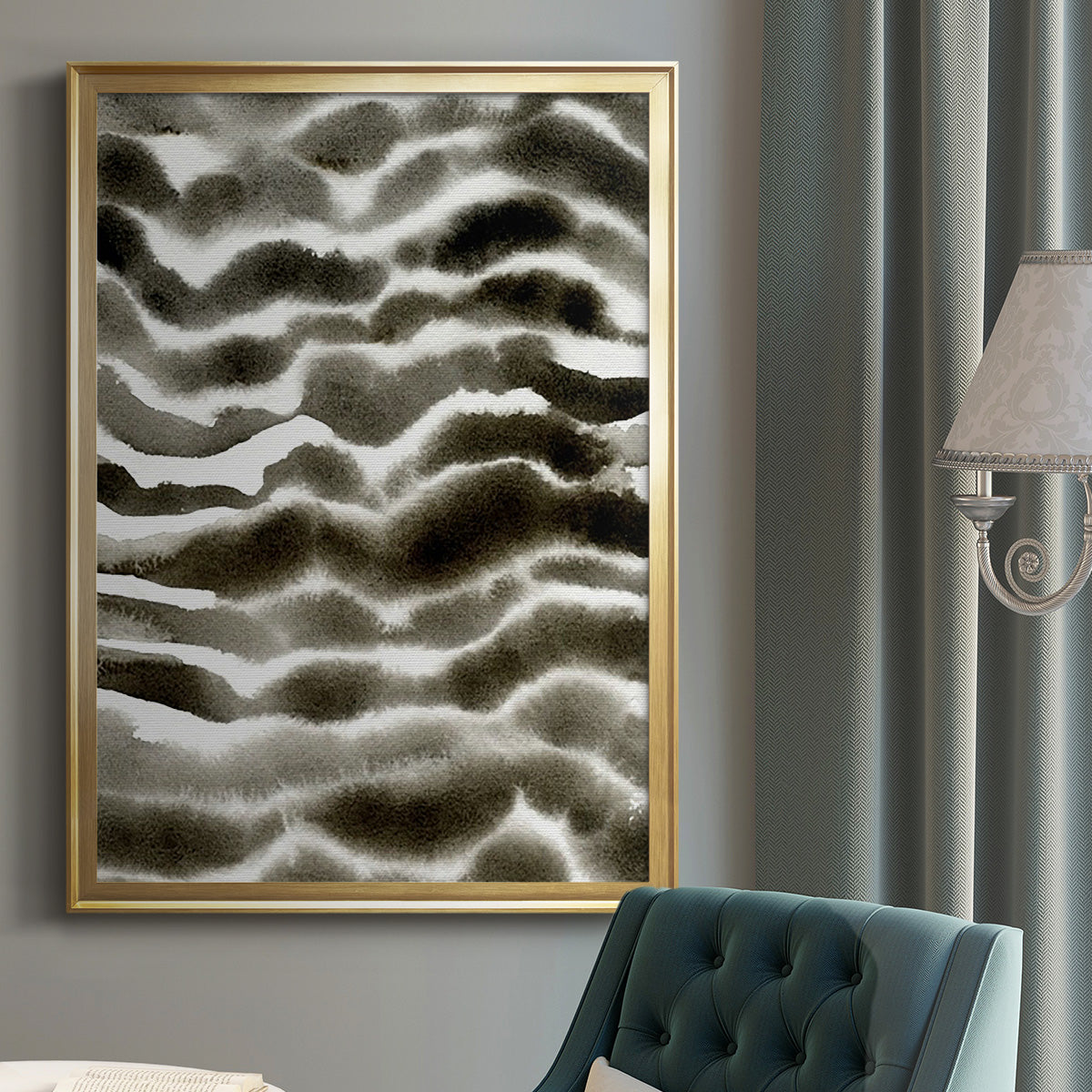 Jungle Stripe I - Modern Framed Canvas Print