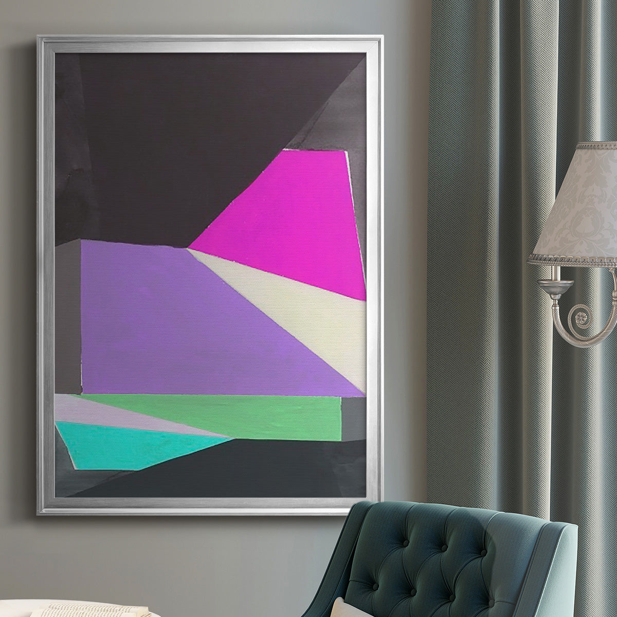 Chop III - Modern Framed Canvas Print